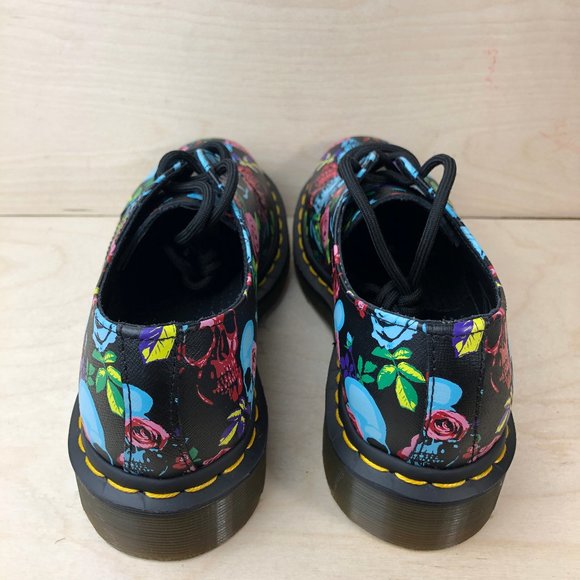 Dr. Doc Martens Airwair Rose Skull Mary Jane Shoes - Picture 4 of 6